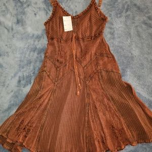 Boutique dress from Tombstone, AZ. Rust / spice color. XL tag, is more M size.